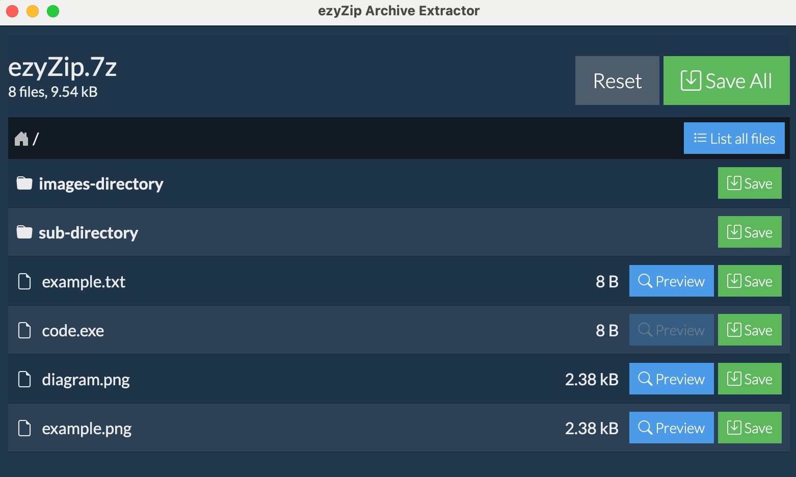 ezyZip Archive Extractor